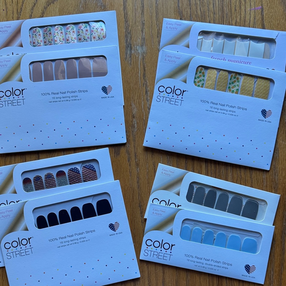 8 sets of Color Street Nail Manicures